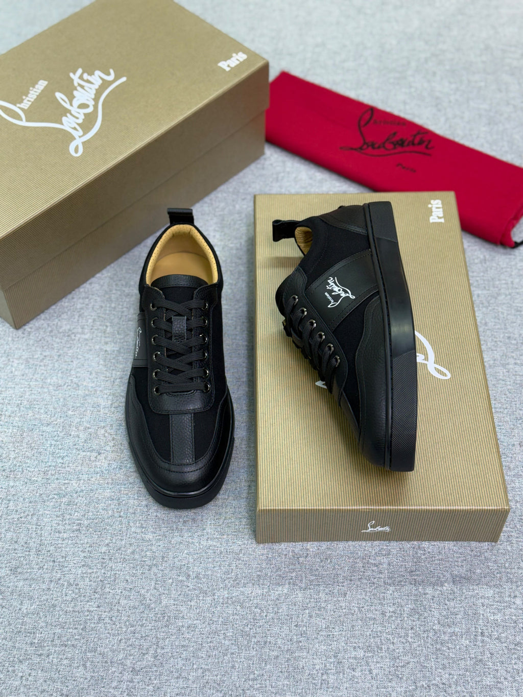 Louboutin Casual Low-Top Leather Sneakers