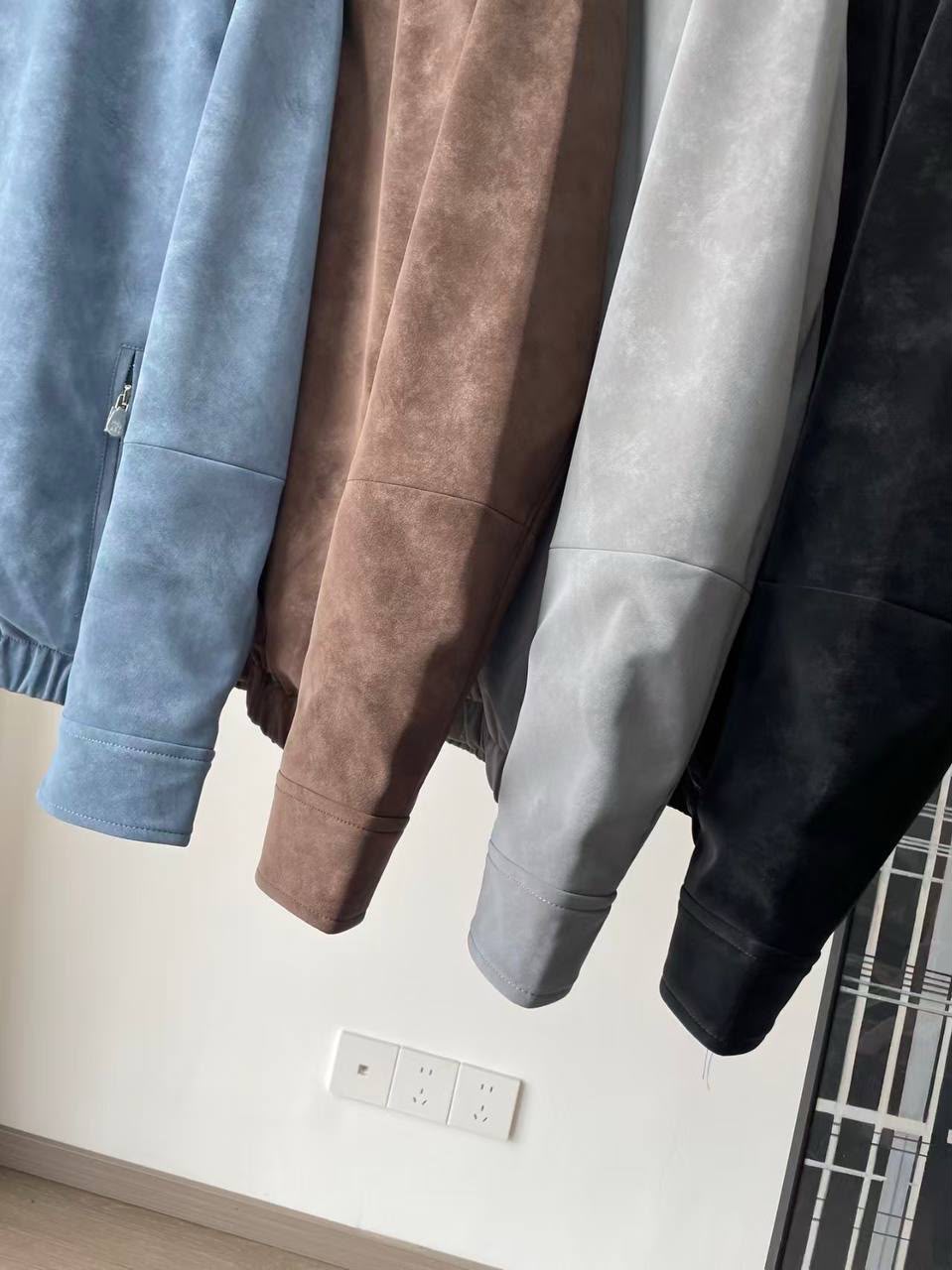 Brunello Cucinelli Suede Zip-Up Jacket