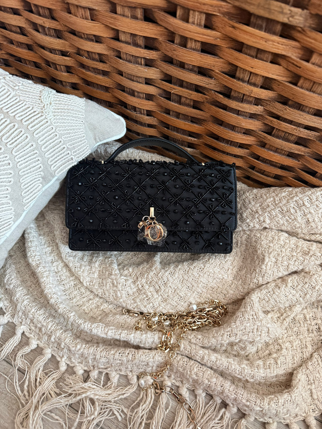 Dior Vanity Long Top Handle Bag with Charm