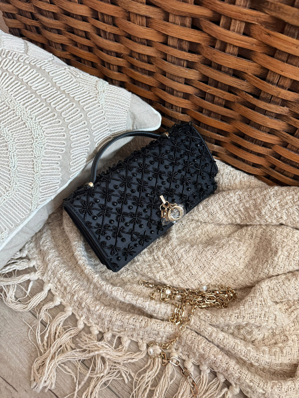 Dior Vanity Long Top Handle Bag with Charm