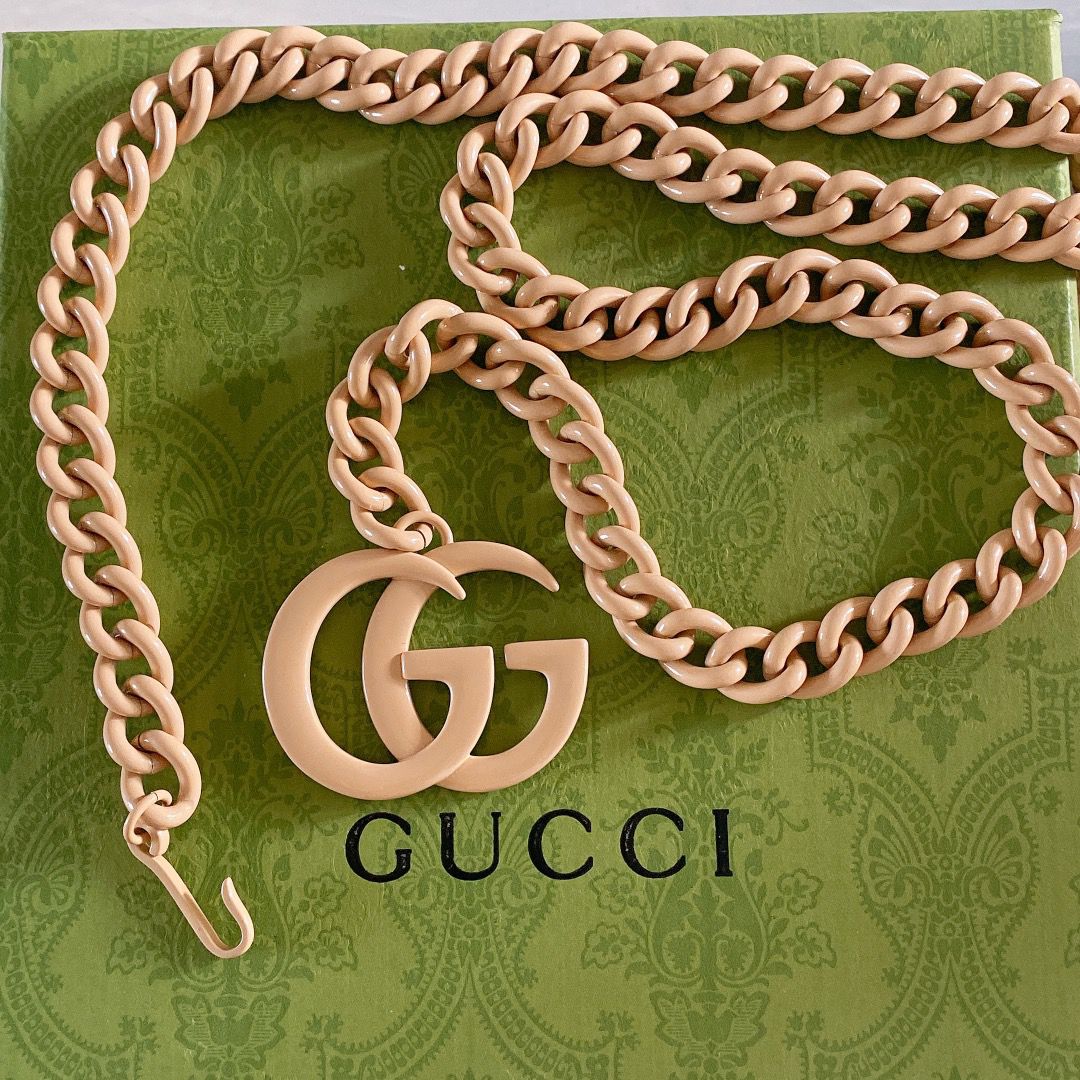 Gucci Interlocking G Black Chain Belt