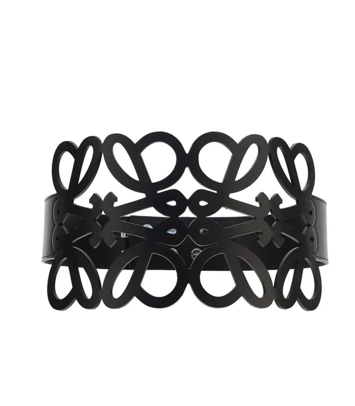 Loewe Anagram Cut-Out Wide Leather Belt