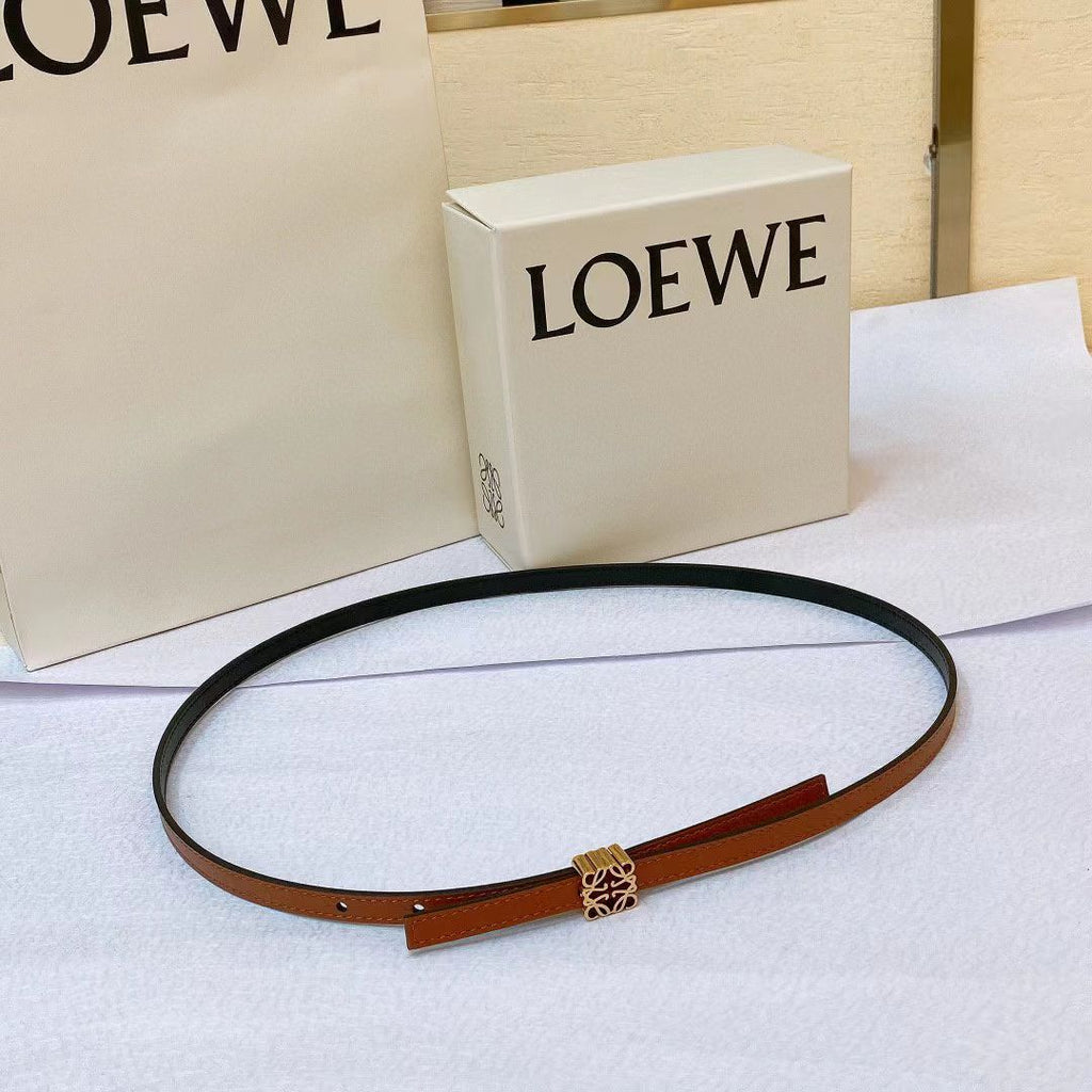 Loewe Anagram Slim Leather Belt