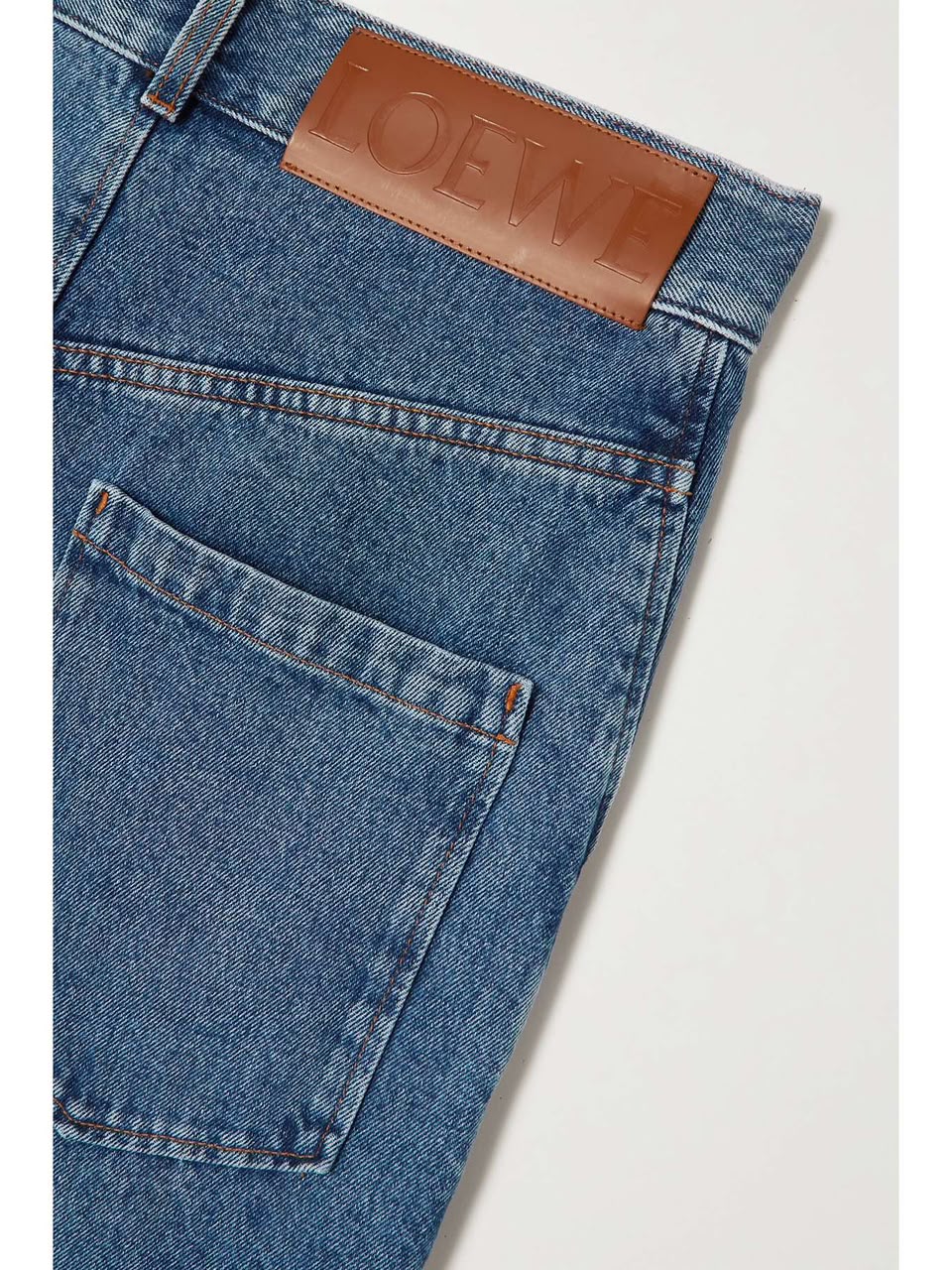 Loewe Anagram Embroidered Wide-Leg Jeans