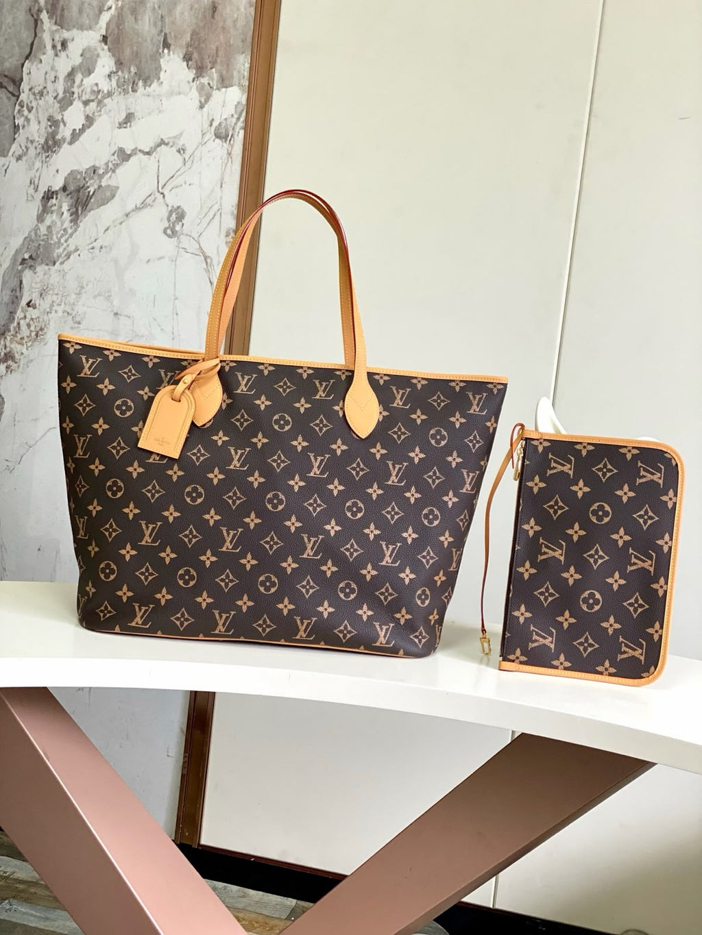 Louis Vuitton Monogram Canvas Neverfull Tote Bag 41 cm