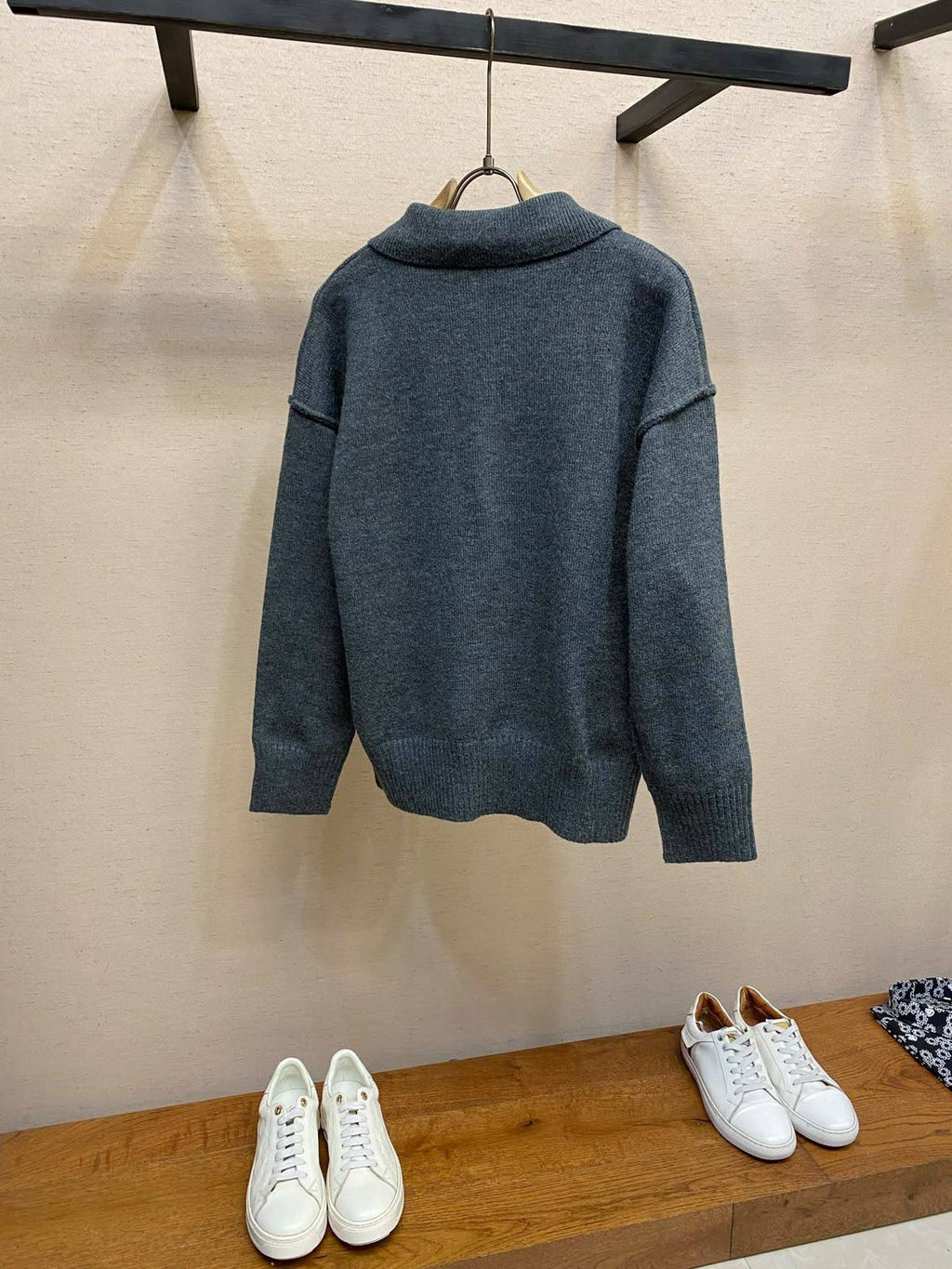 AMI Knit Polo Sweater