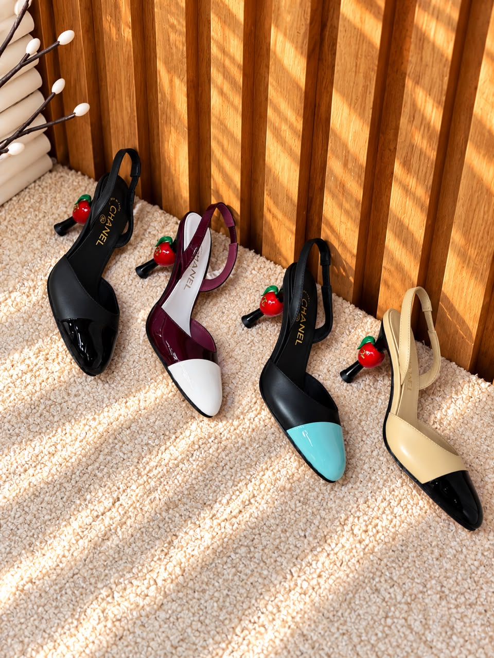 Chanel Two-Tone Slingback Pumps