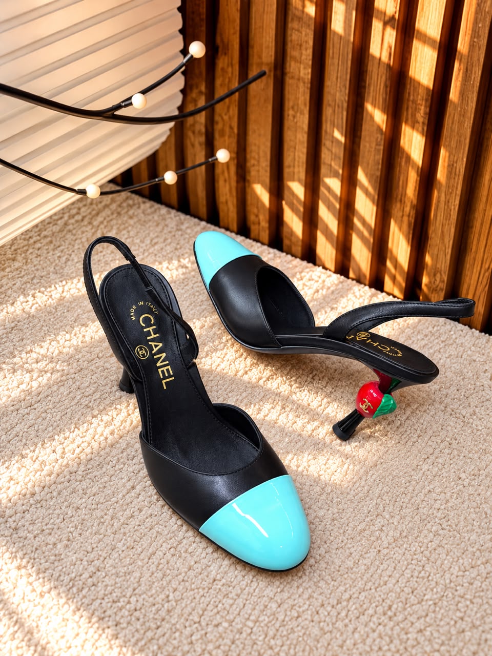 Chanel Two-Tone Slingback Pumps