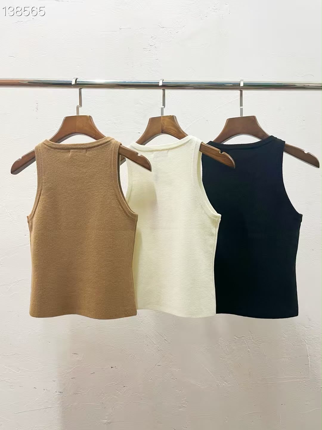 Miu Miu Embellished Logo Knit Tank Top