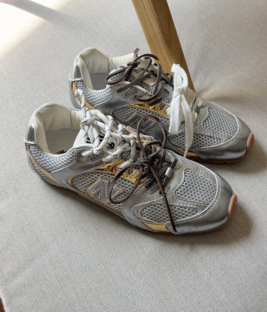New Balance x Miu Miu 530 SL Distressed Sneakers