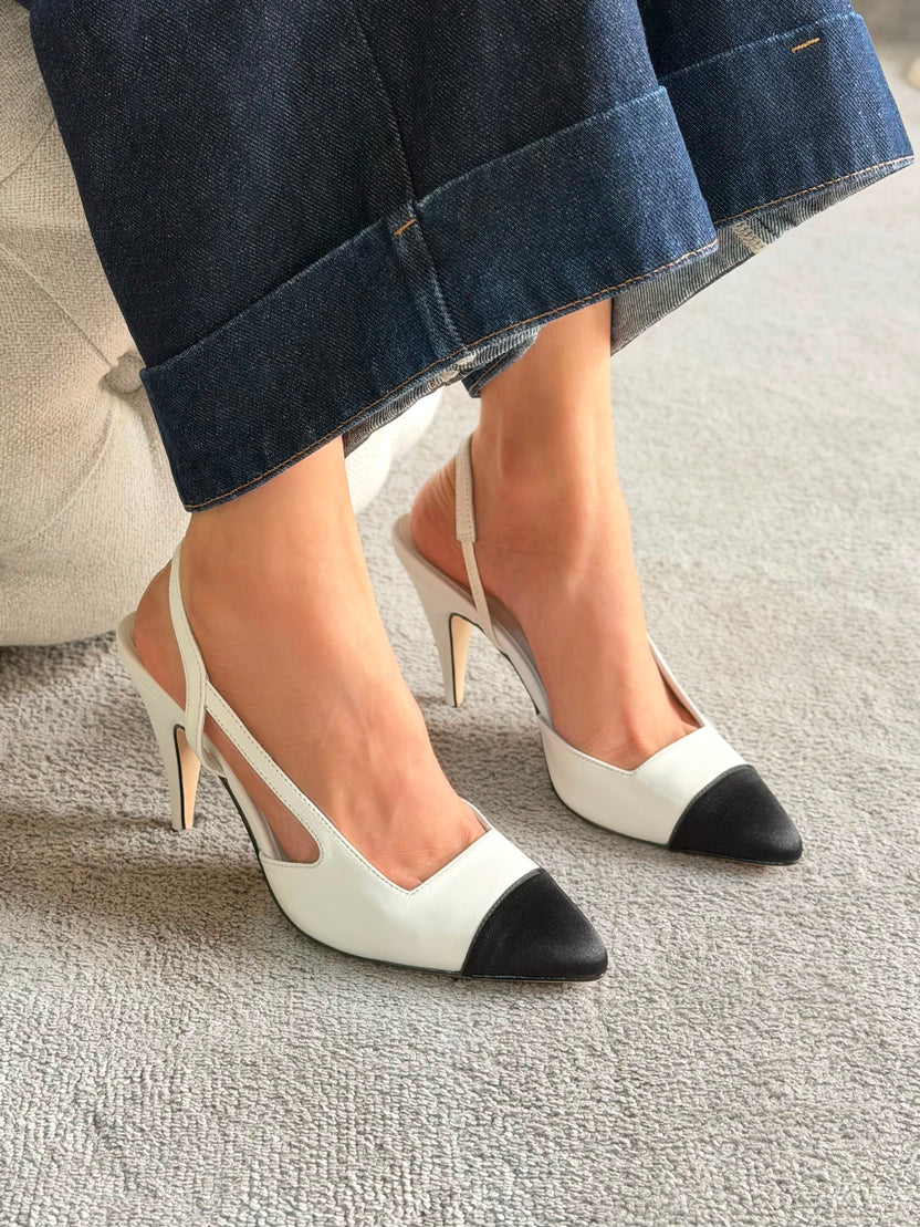 Chanel Slingbacks in Goatskin and Mixed Fibers