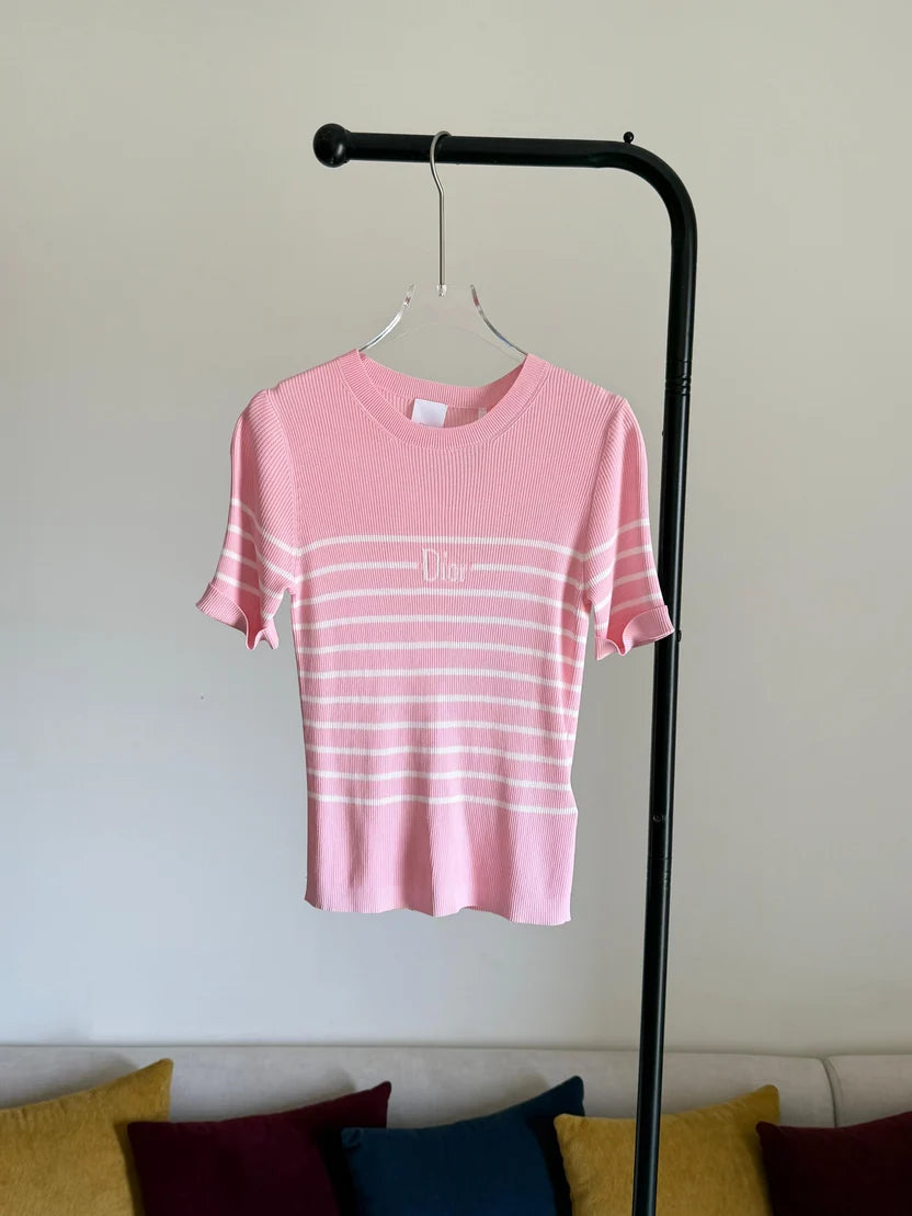 Dior Dioriviera Short-Sleeved Fitted Sweater