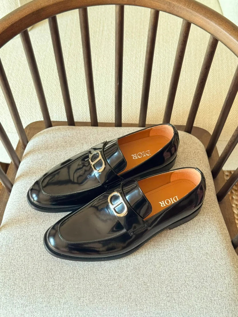 Dior Granville Black Polished Leather Loafer