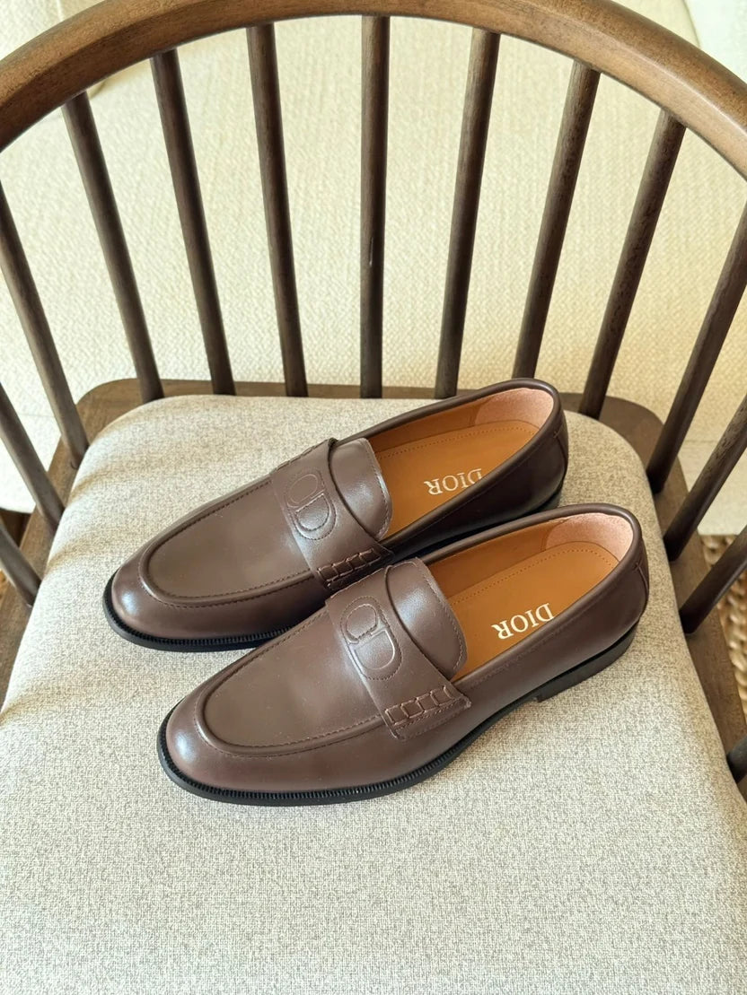 Dior Homme Logo Plaque Slip-On Loafers