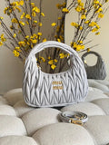 Miu Miu Wander Matelassé Nappa Leather Mini Hobo Bag