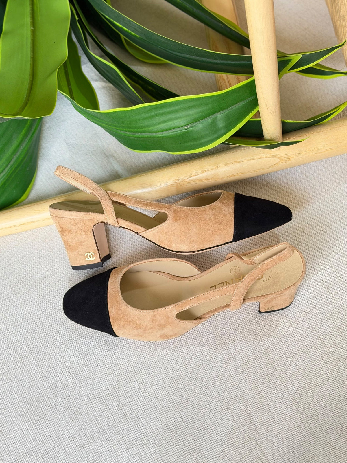Chanel Suede Slingback Pumps
