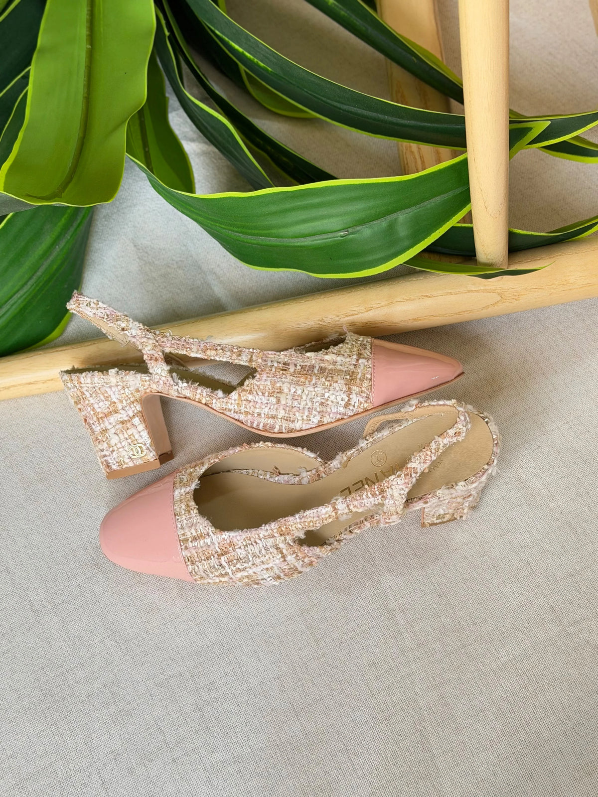 Chanel Suede Slingback Pumps