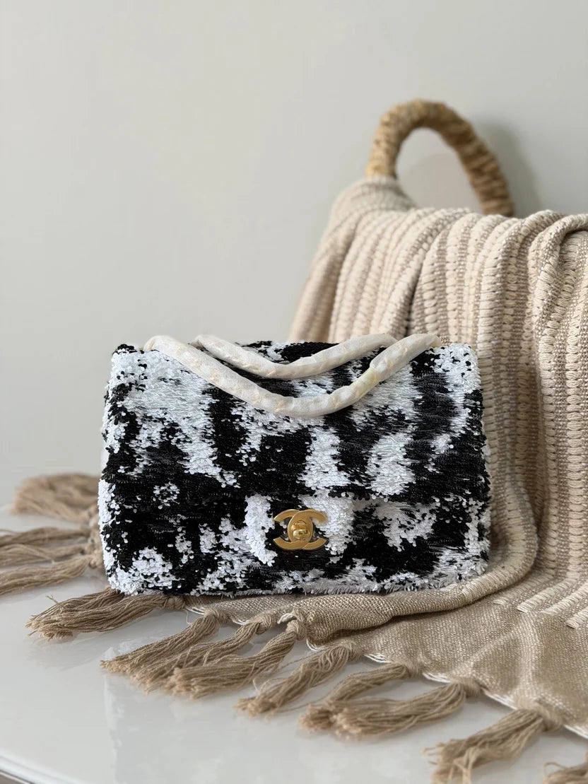 Chanel Small Flap Bag in Fringed Sequins