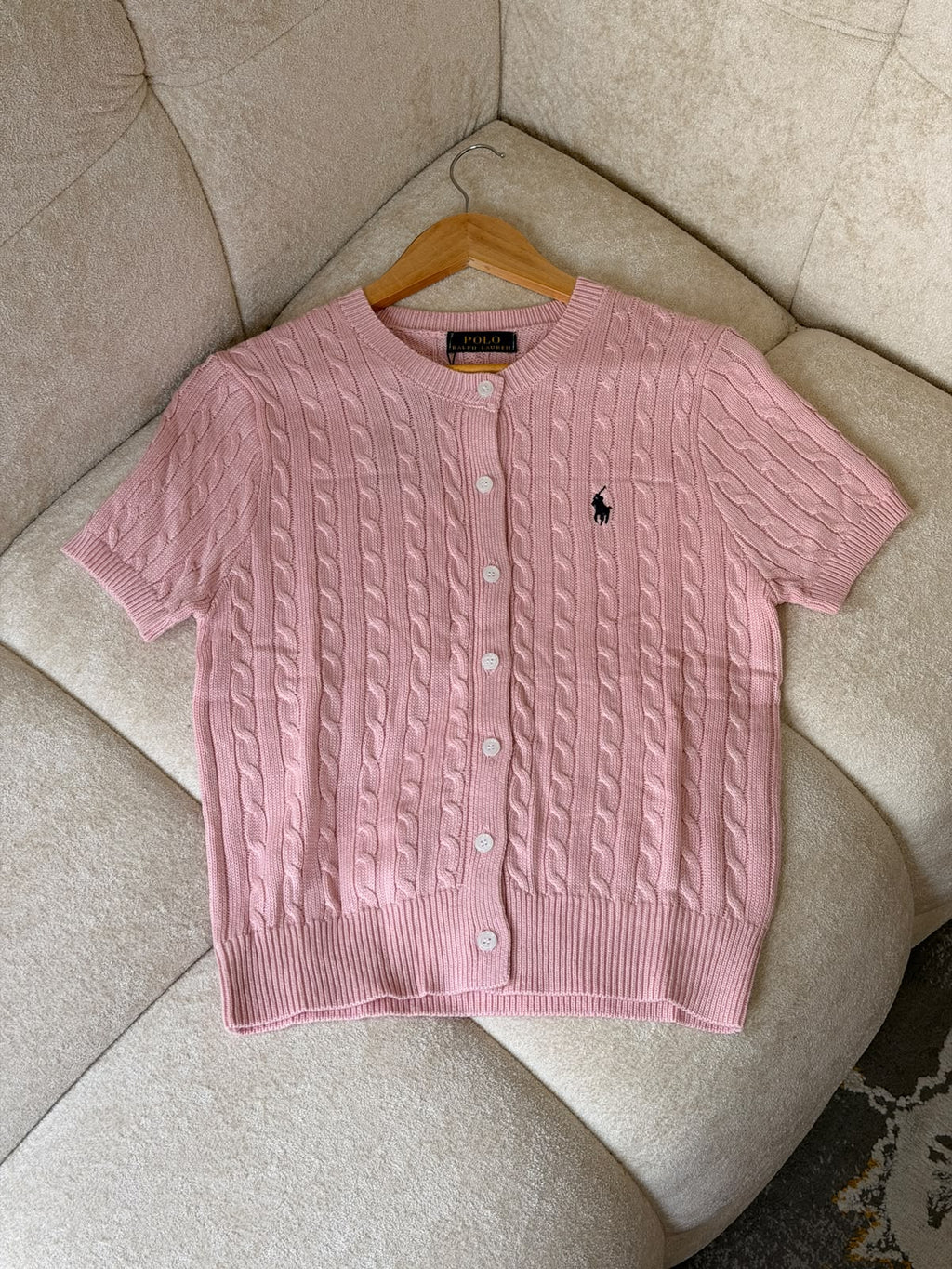 Polo Ralph Lauren Cable-Knit Short-Sleeve Cardigan —