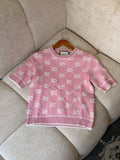 Gucci — GG Jacquard Short-Sleeve Knit Top