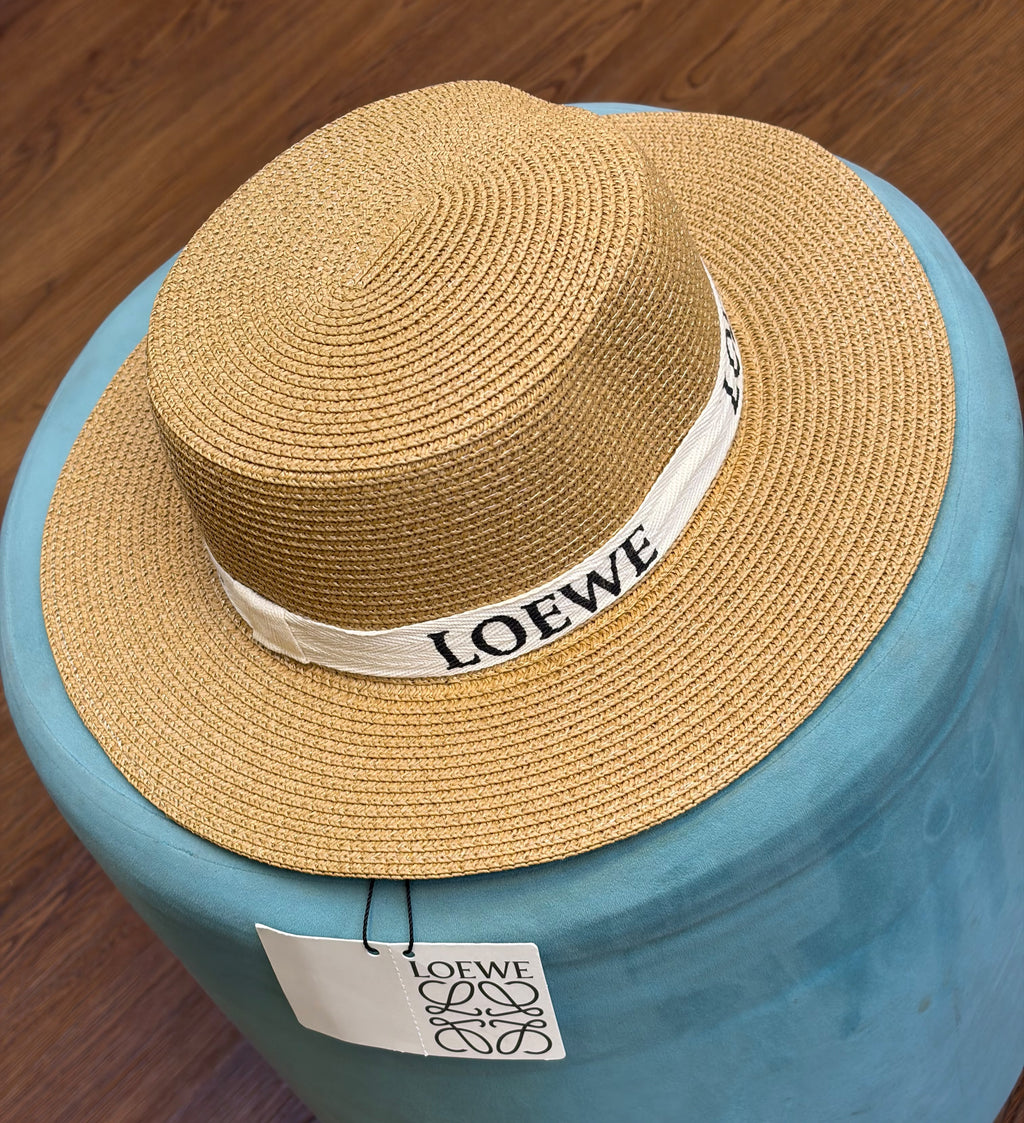 LOEWE White Band Straw Hat