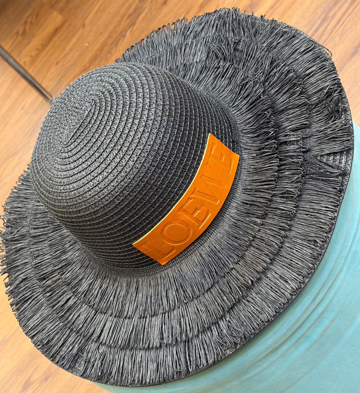 LOEWE Leather Patch Straw Hat