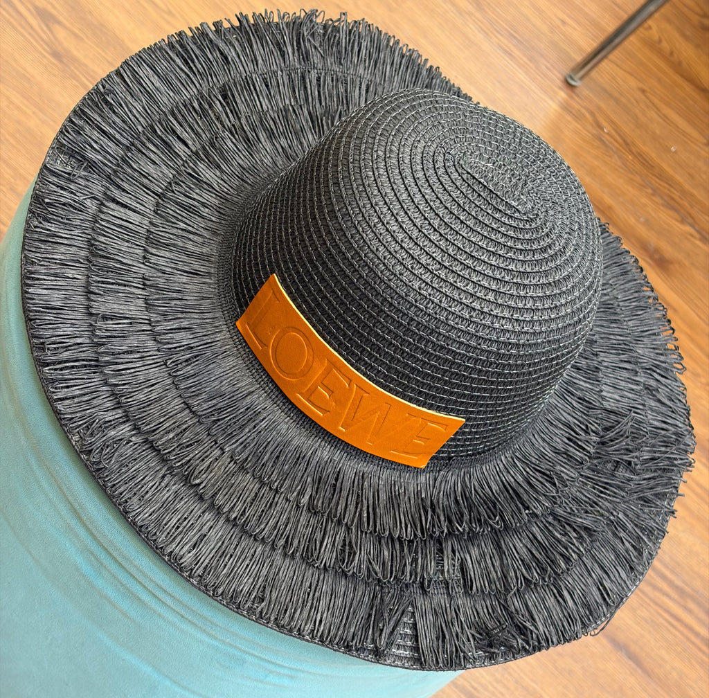 LOEWE Leather Patch Straw Hat