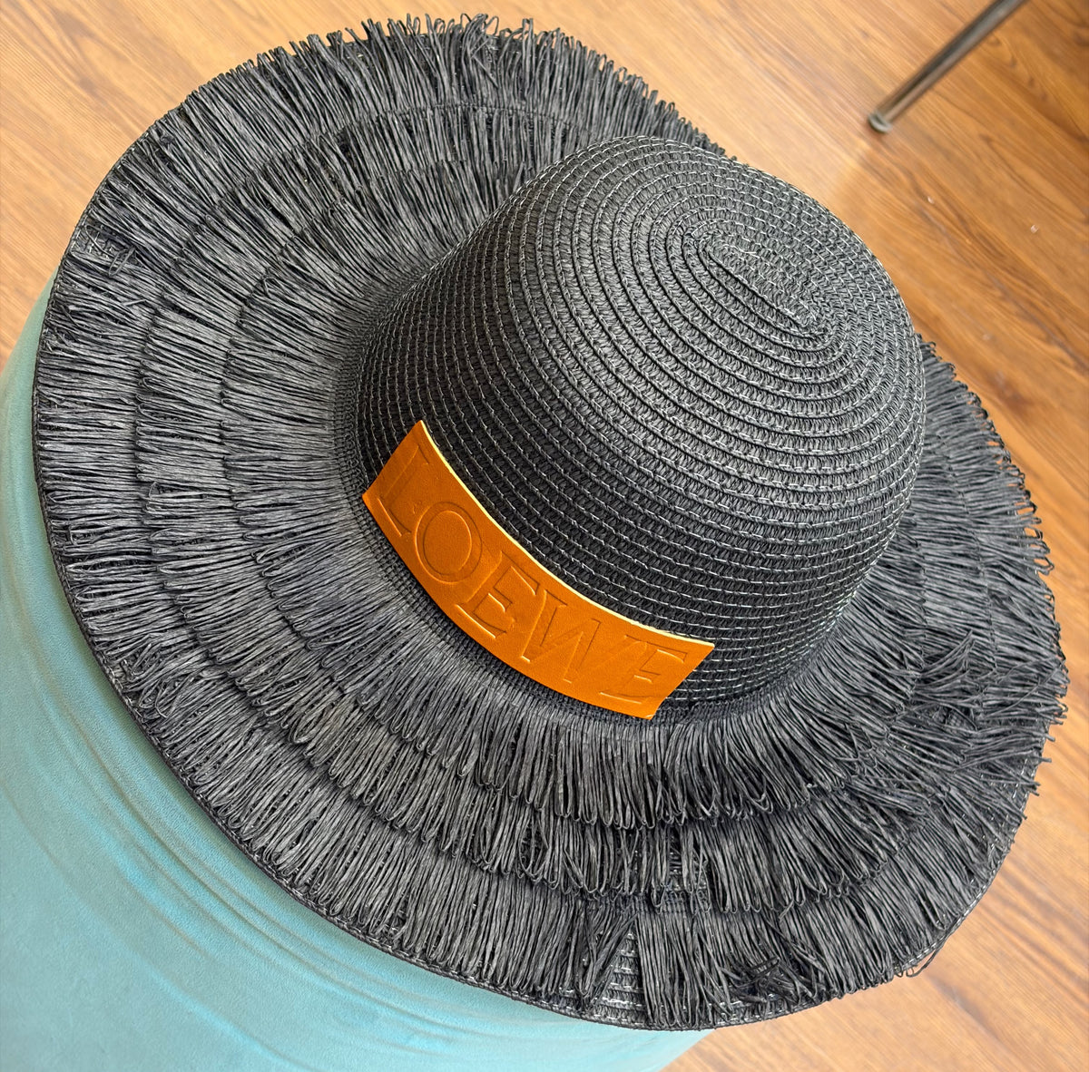 LOEWE Leather Patch Straw Hat