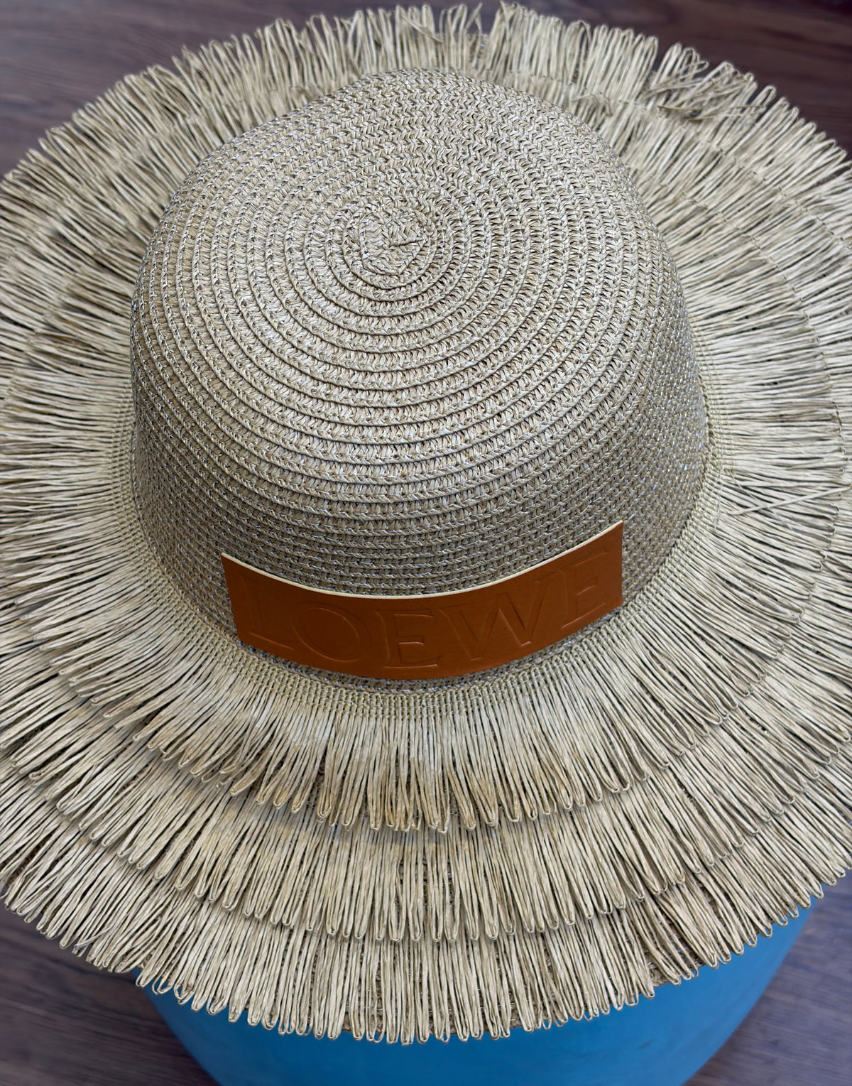 LOEWE Leather Patch Straw Hat
