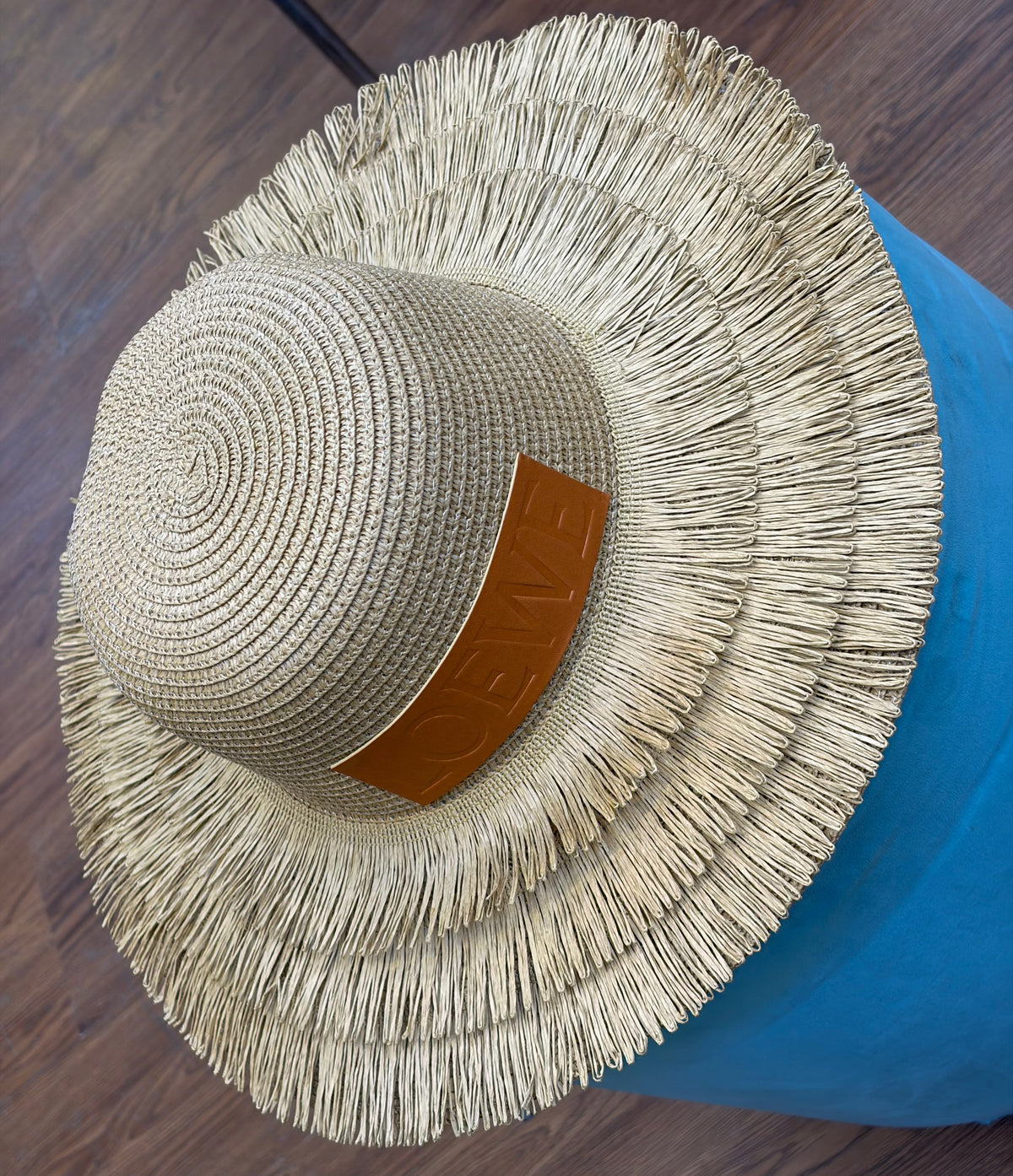 LOEWE Leather Patch Straw Hat