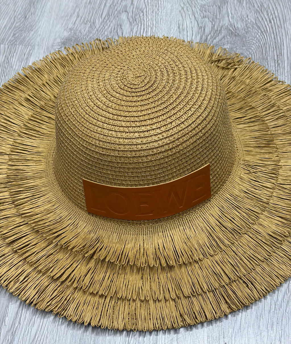 LOEWE Leather Patch Straw Hat