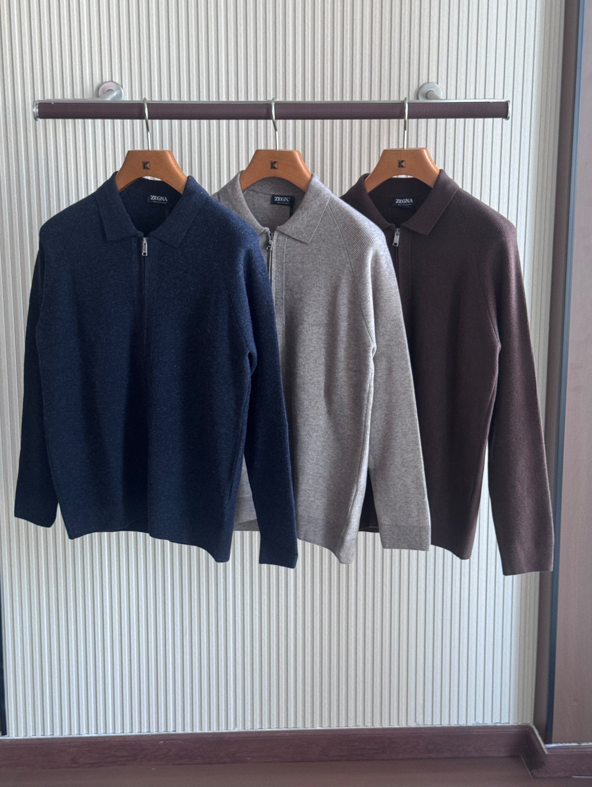 Zegna Collared Zip Knit Jacket
