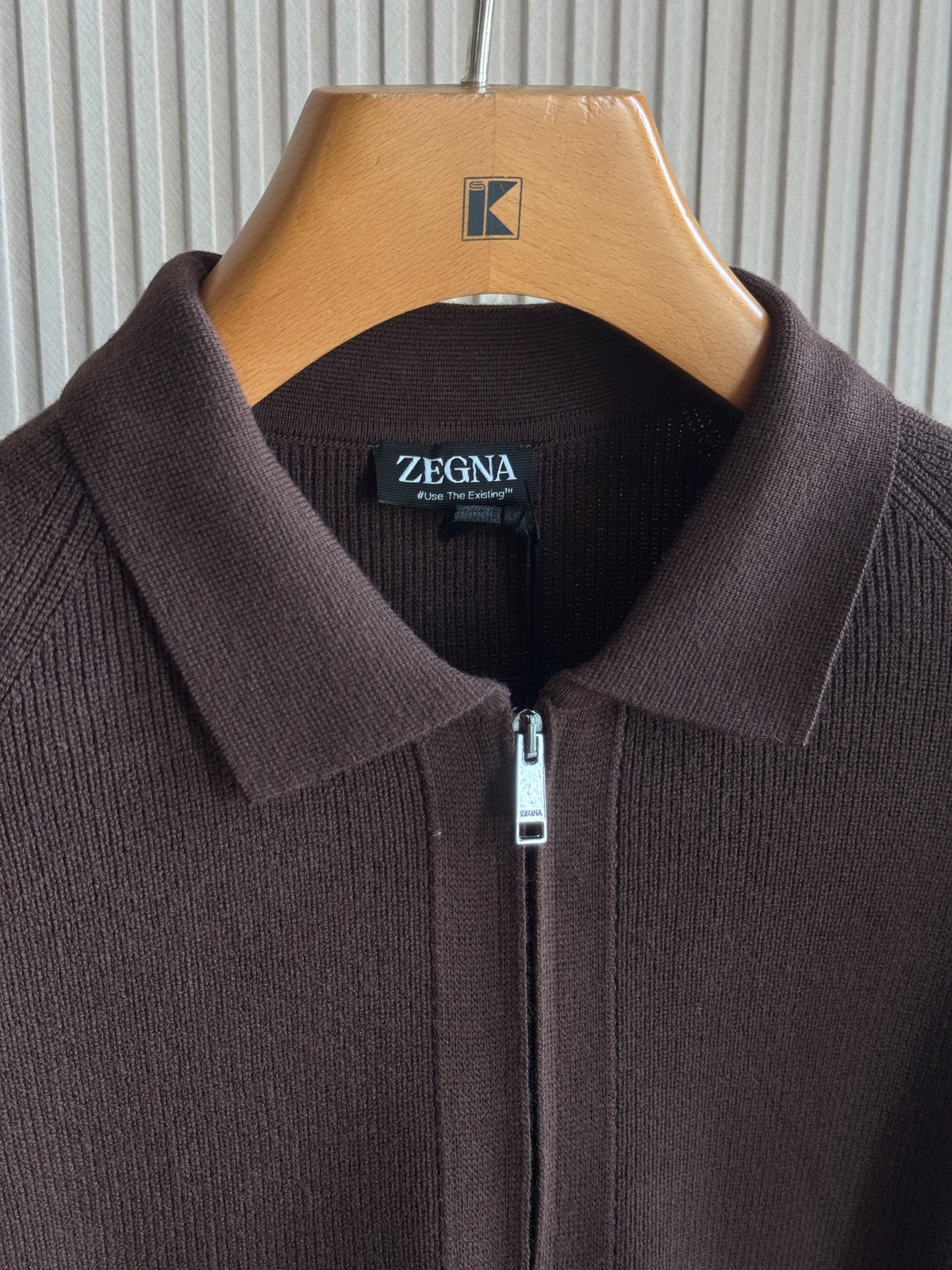 Zegna Collared Zip Knit Jacket