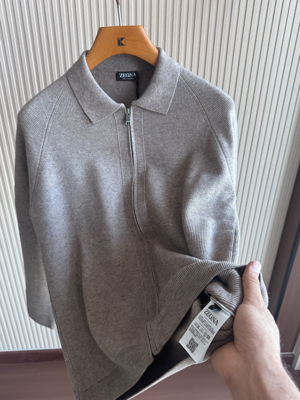Zegna Collared Zip Knit Jacket