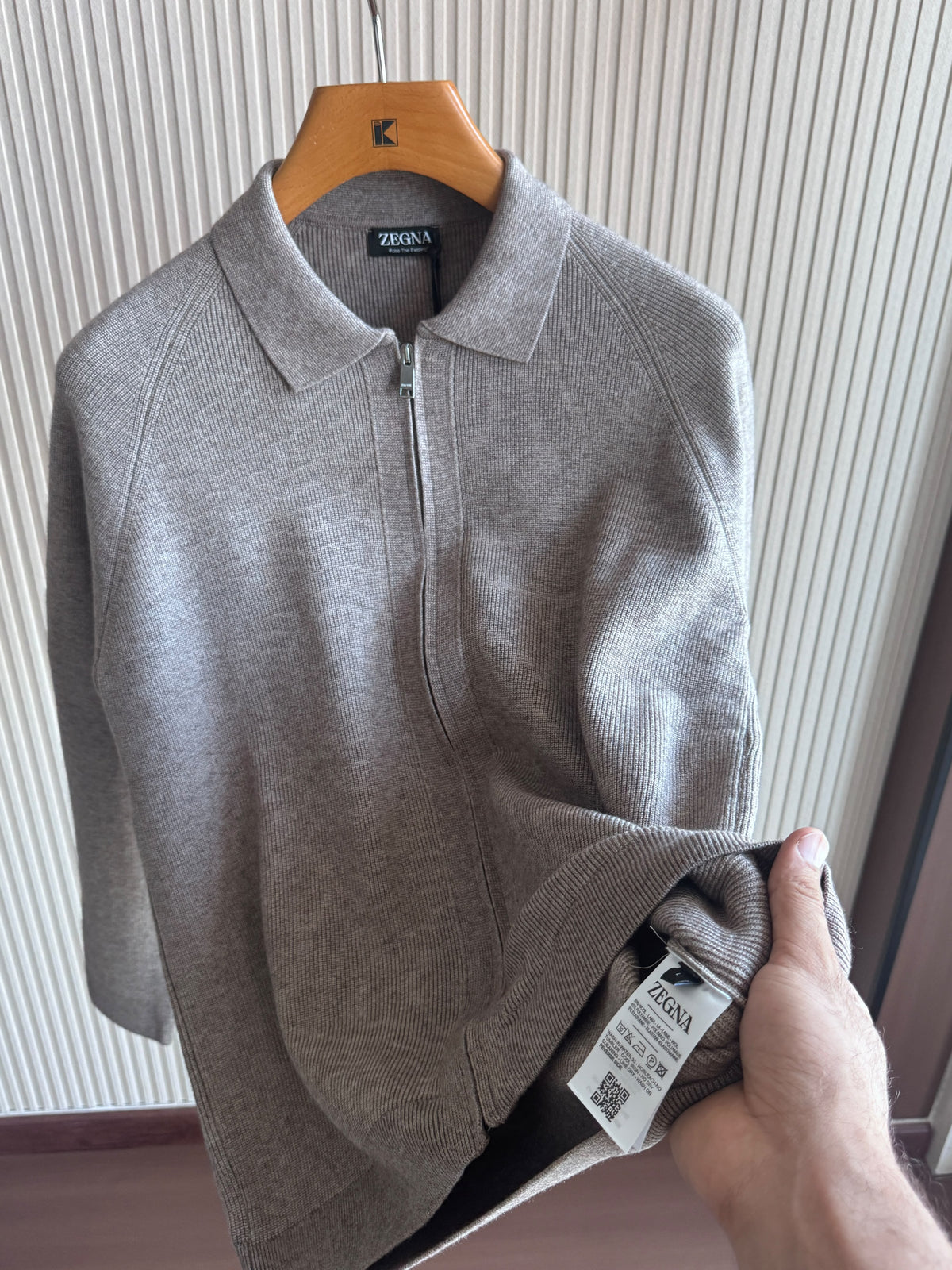 Zegna Collared Zip Knit Jacket