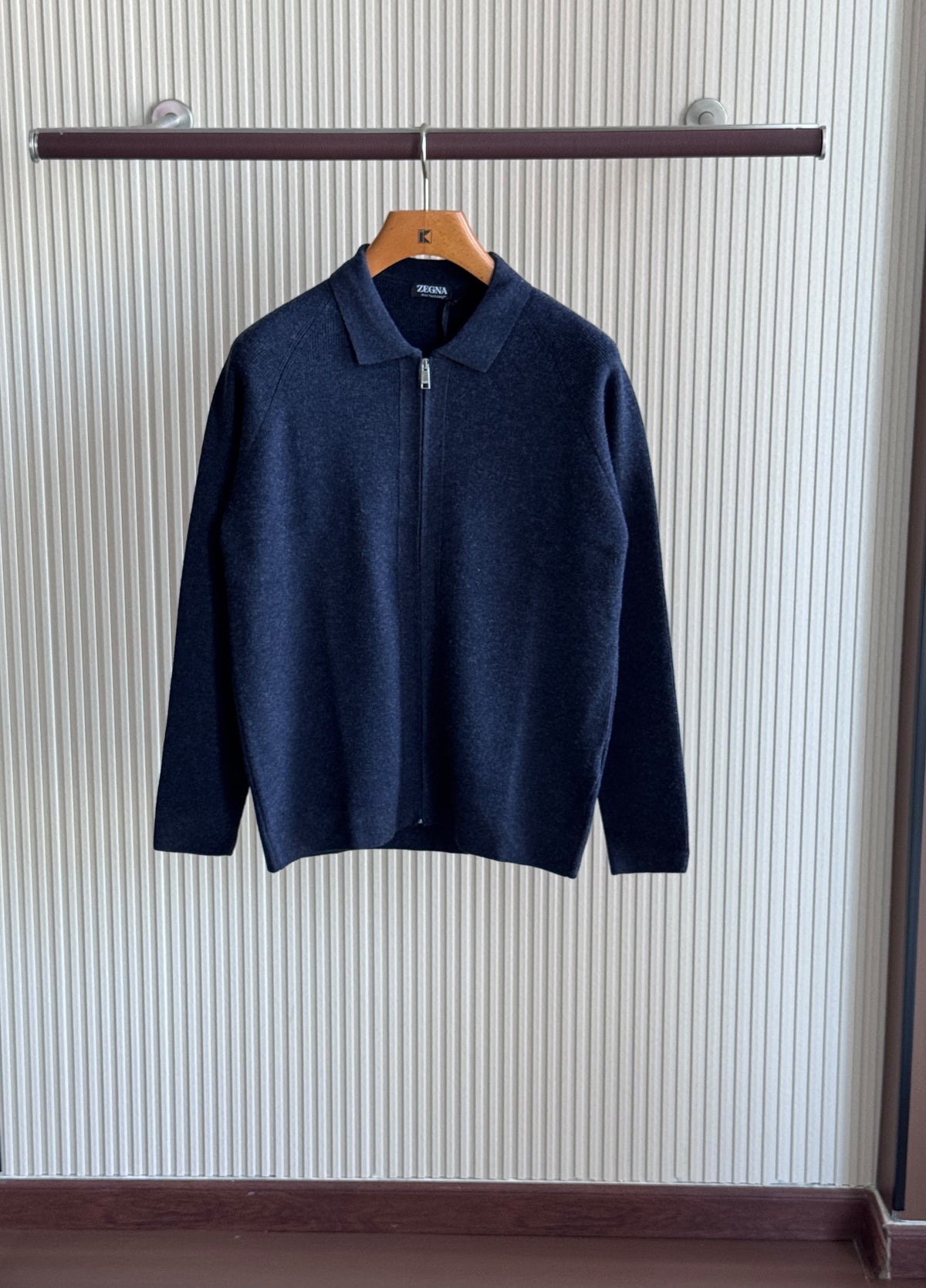 Zegna Collared Zip Knit Jacket