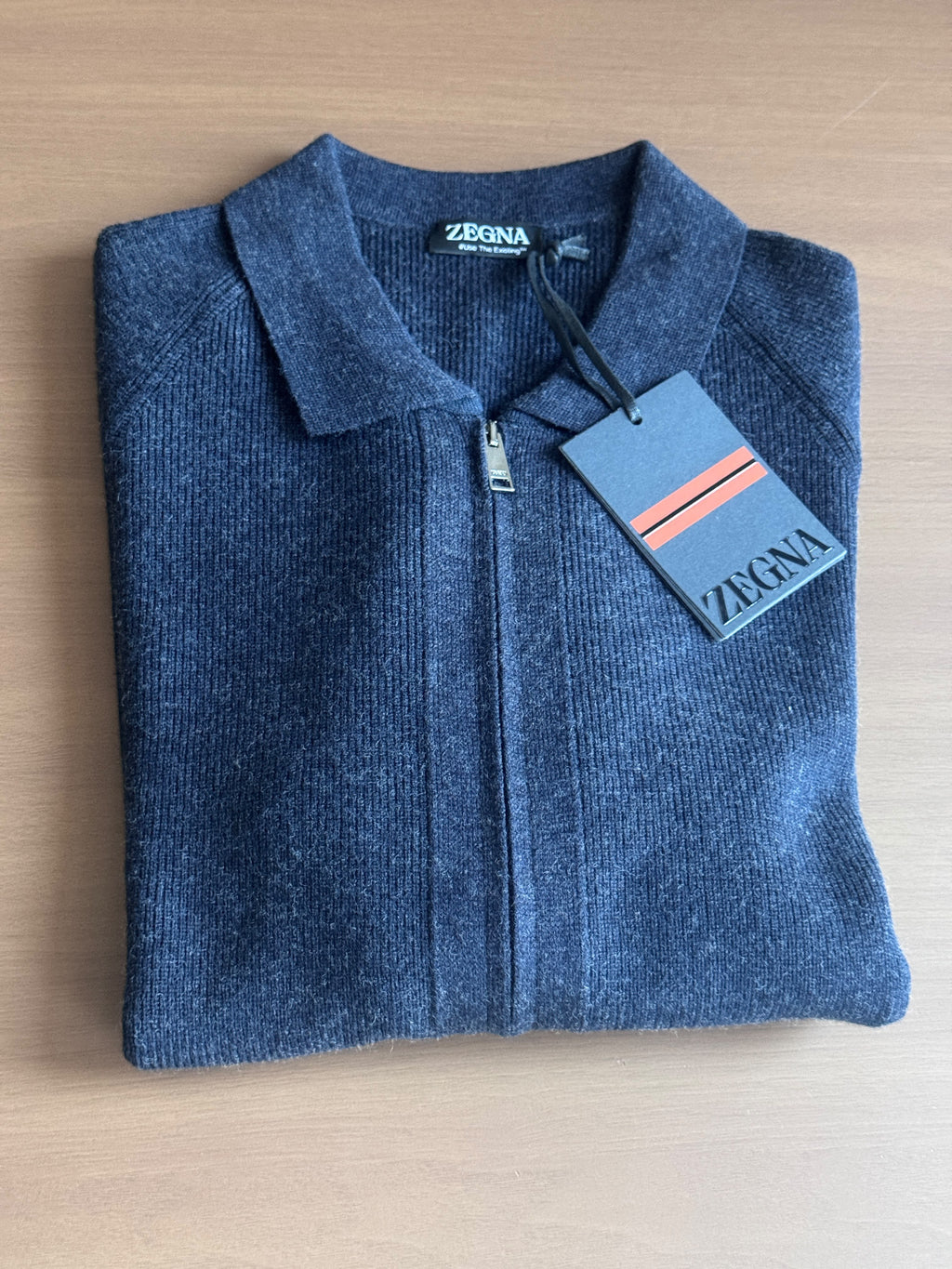 Zegna Collared Zip Knit Jacket