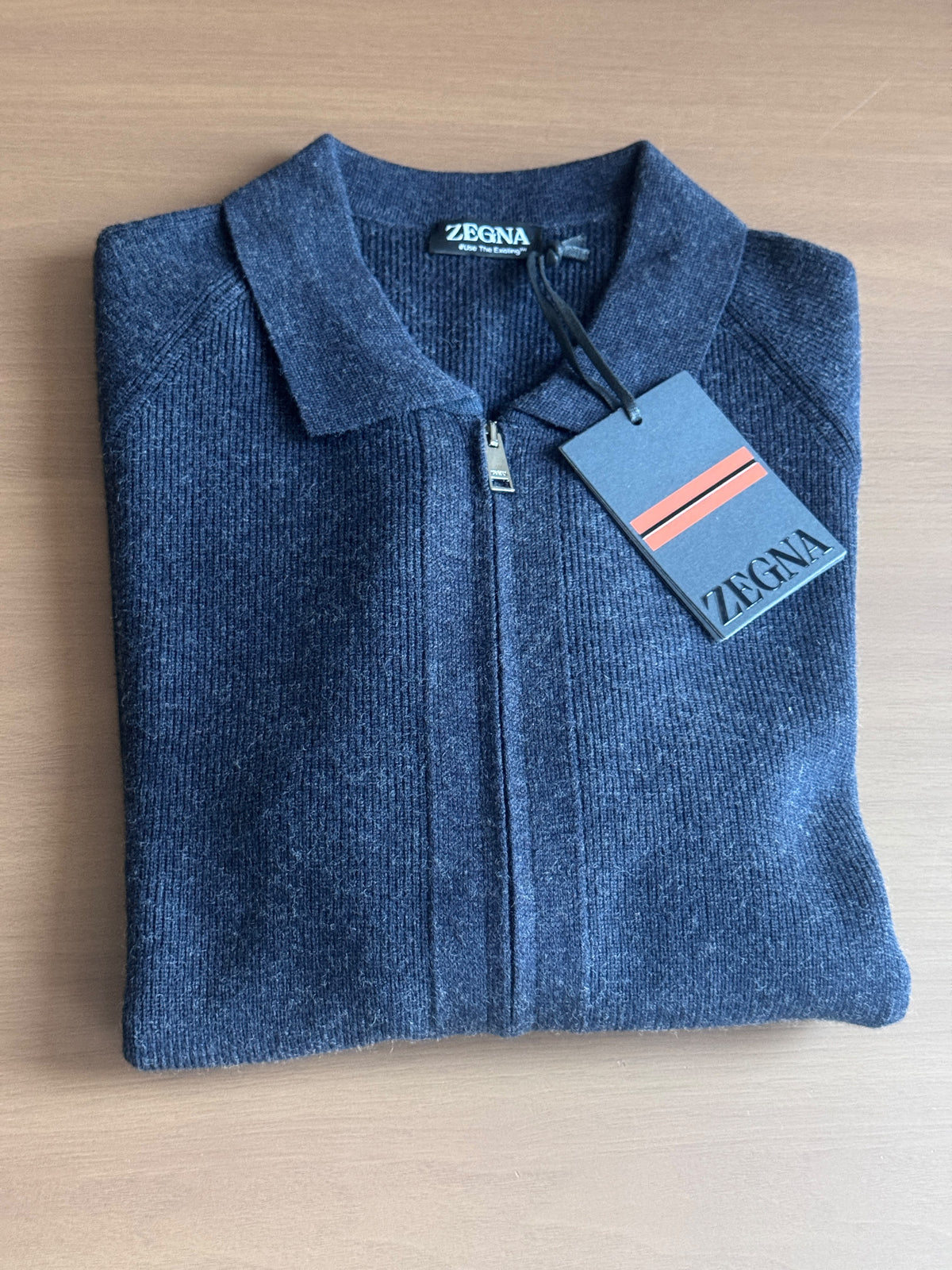 Zegna Collared Zip Knit Jacket