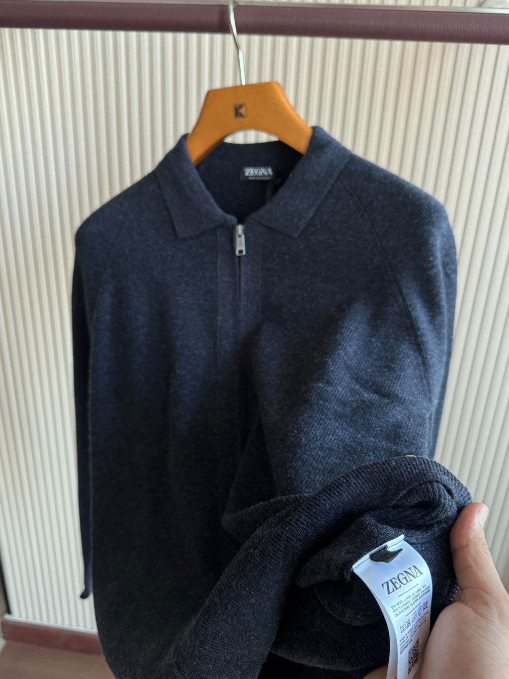 Zegna Collared Zip Knit Jacket