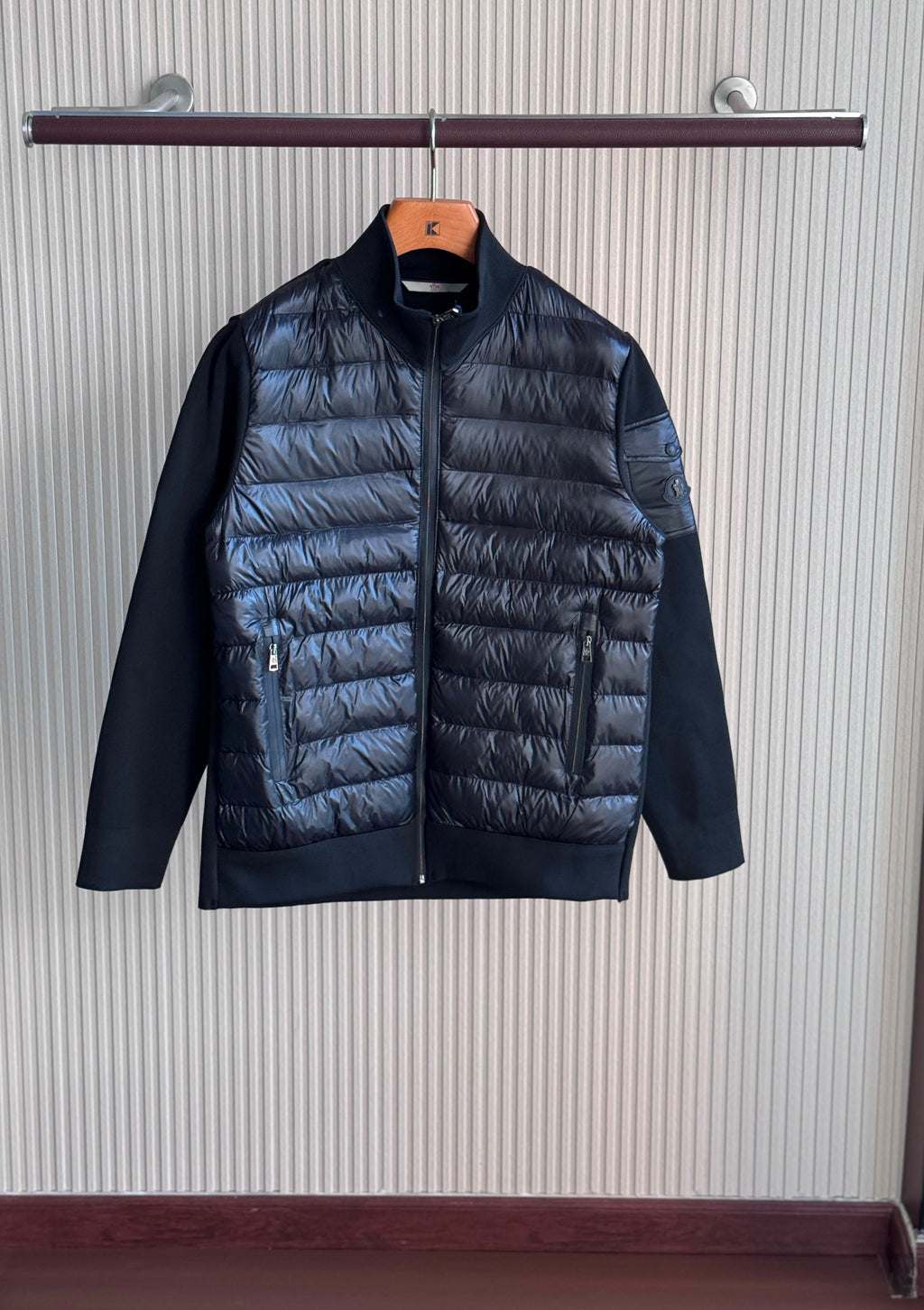 MONCLER Black Hybrid Zip Jacket