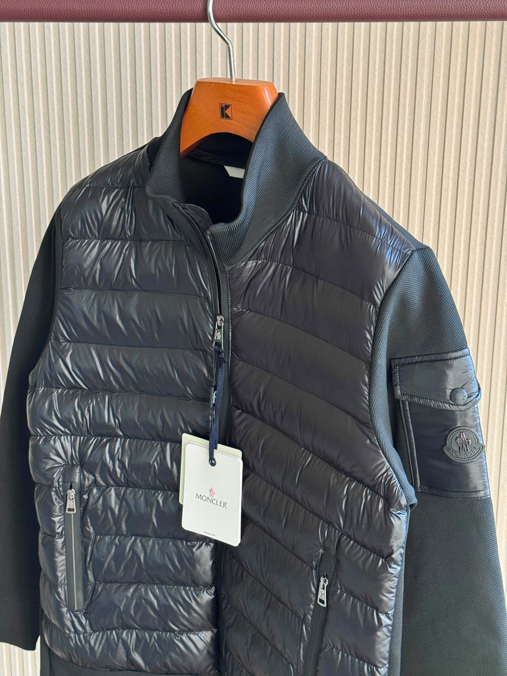 MONCLER Black Hybrid Zip Jacket