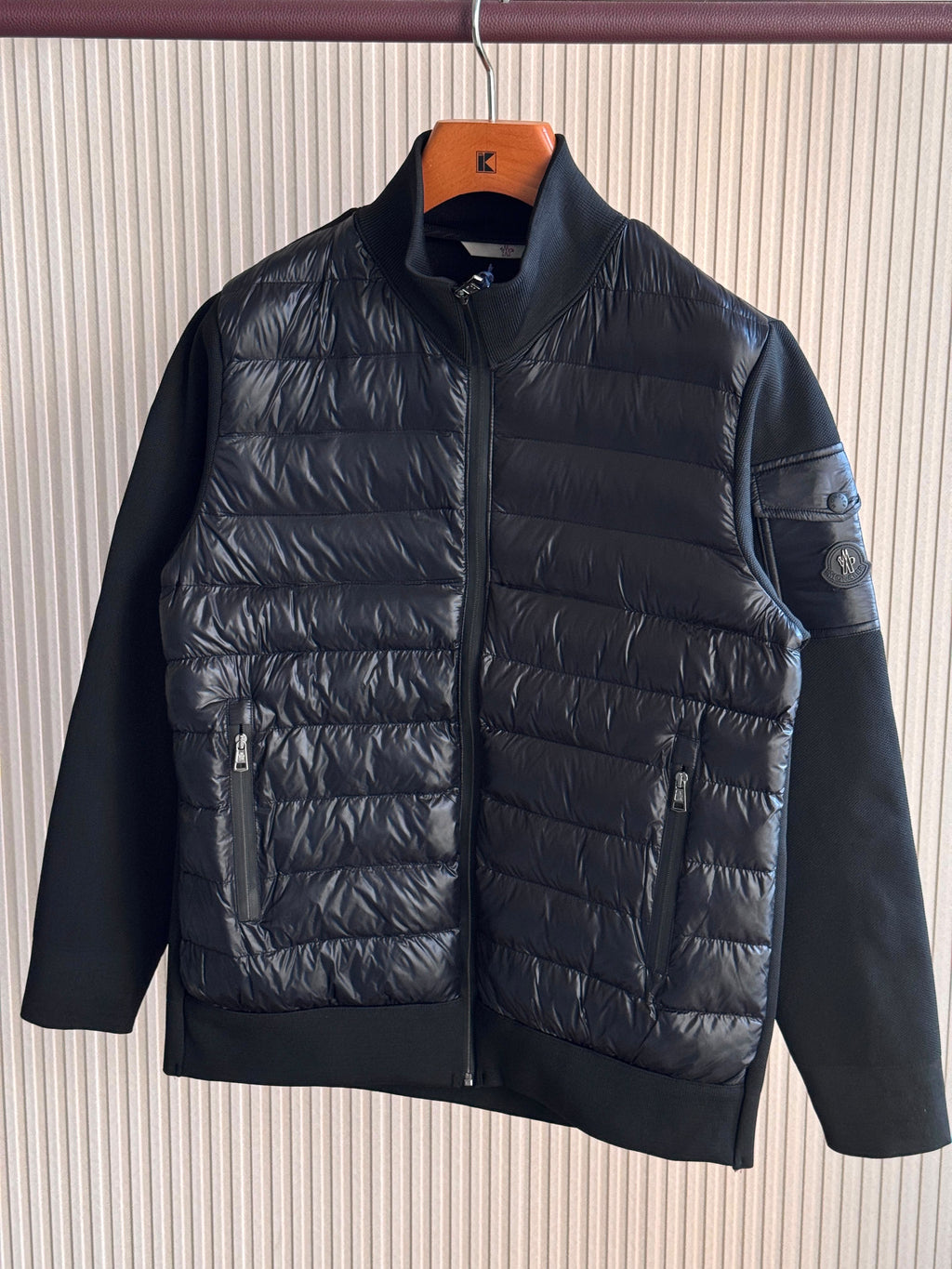 MONCLER Black Hybrid Zip Jacket