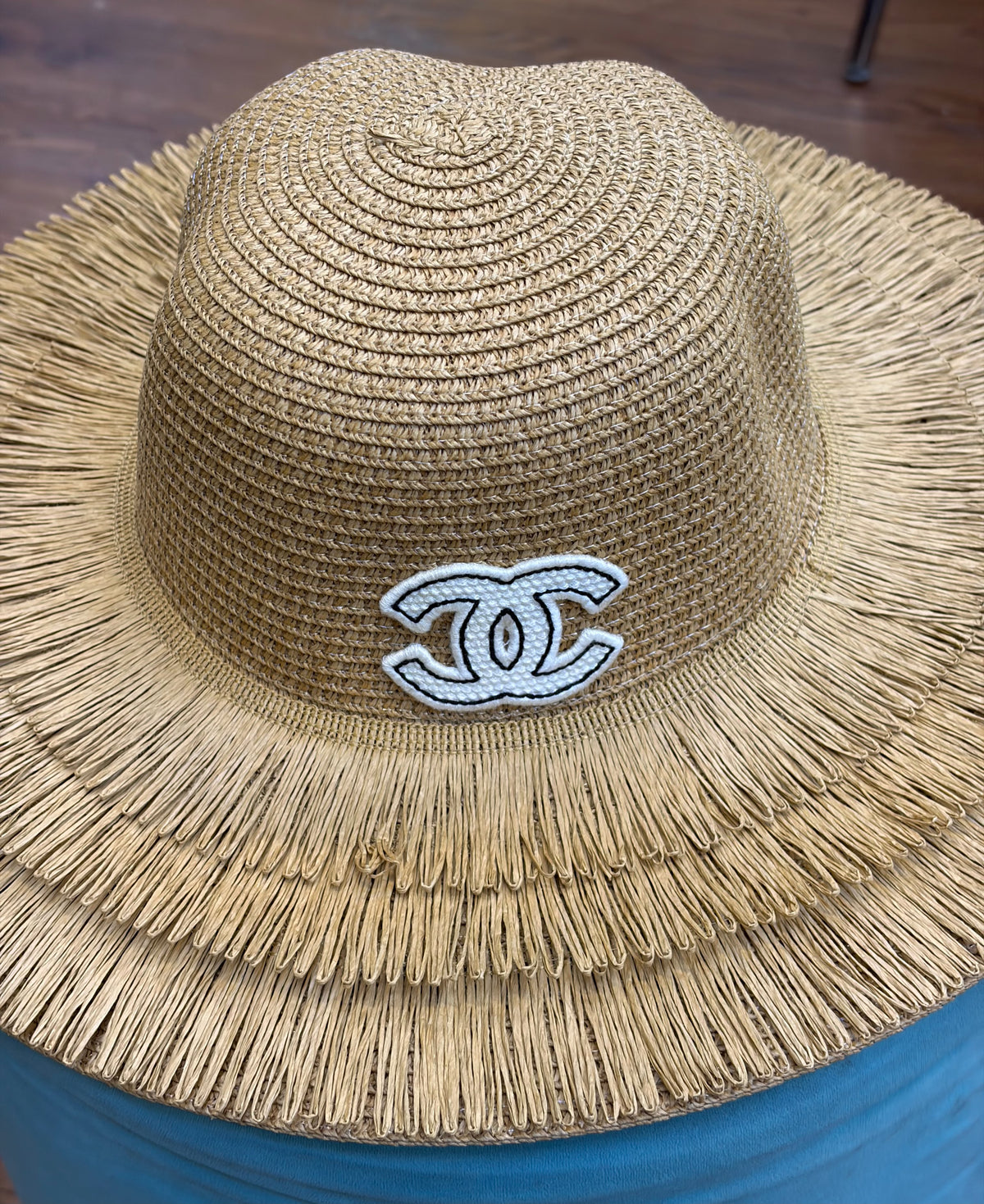 CHANEL Fringed Straw Hat