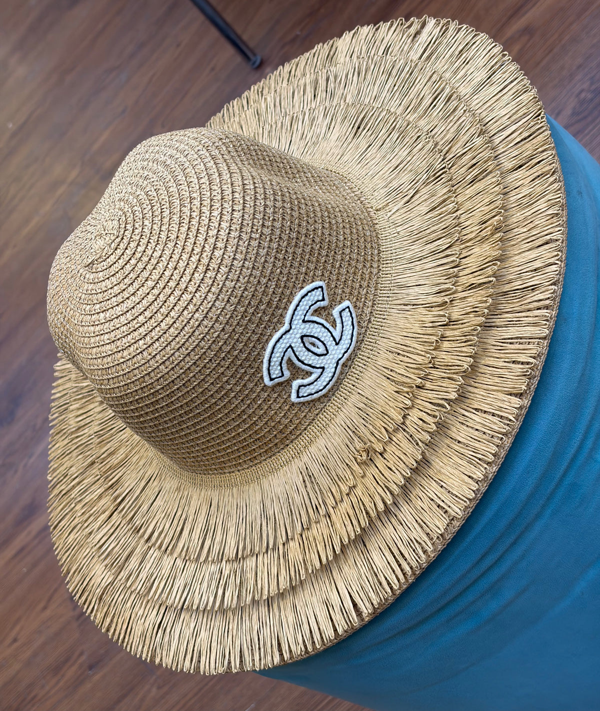 CHANEL Fringed Straw Hat