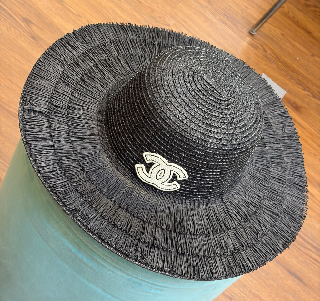 CHANEL Fringed Straw Hat