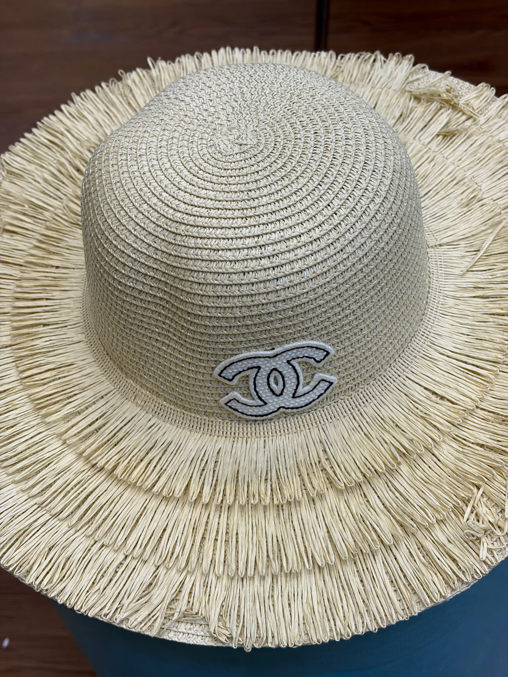 CHANEL Fringed Straw Hat