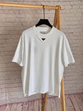 PRADA Triangle Logo Crewneck T-Shirt