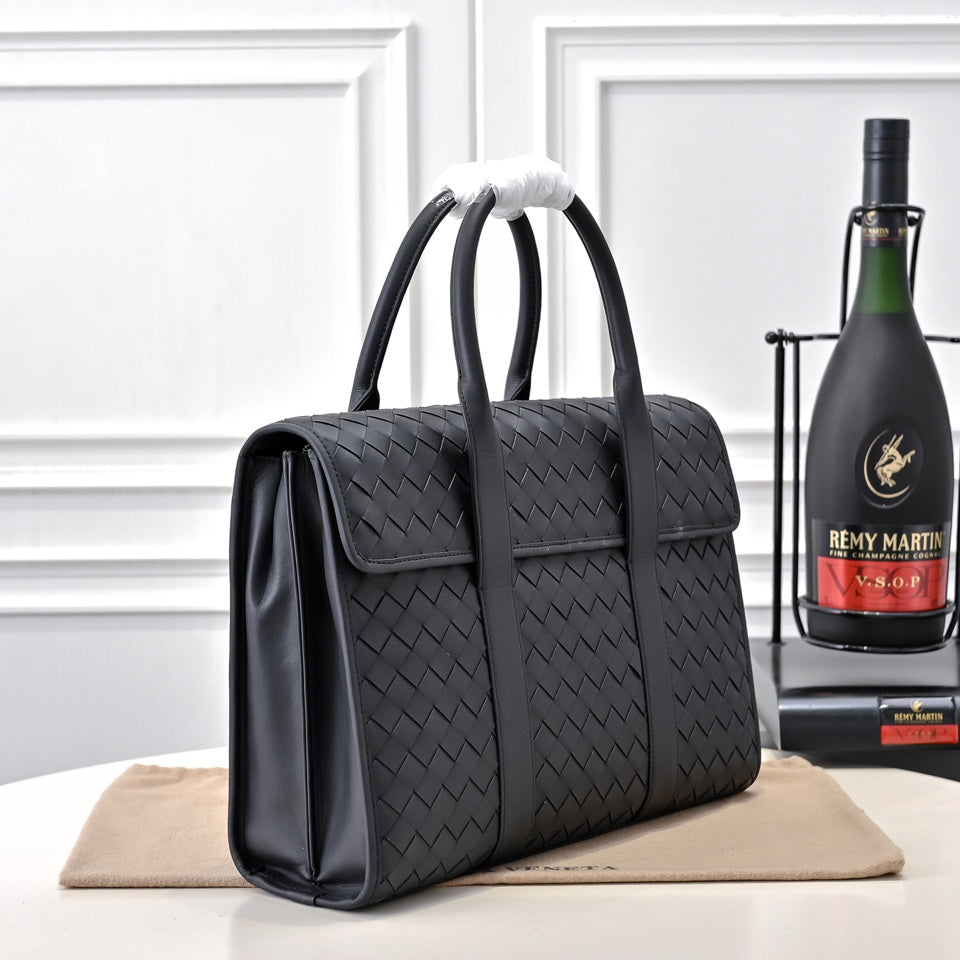 Bottega Woven Flap Work Bag