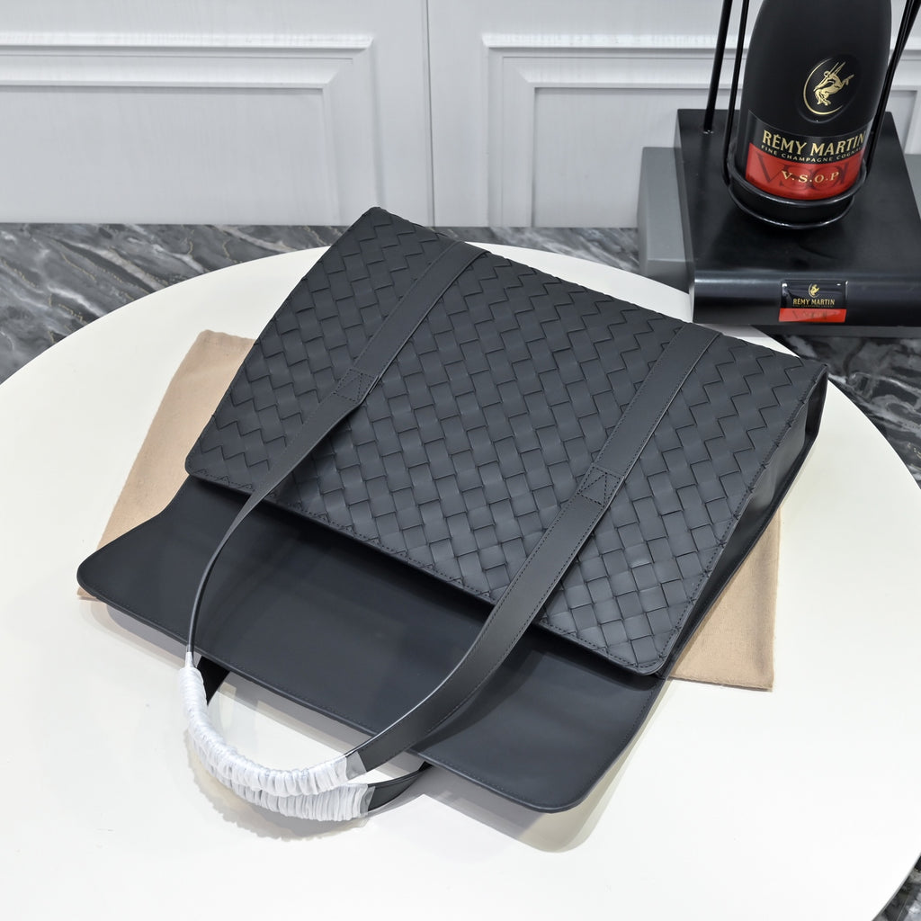 Bottega Woven Flap Work Bag