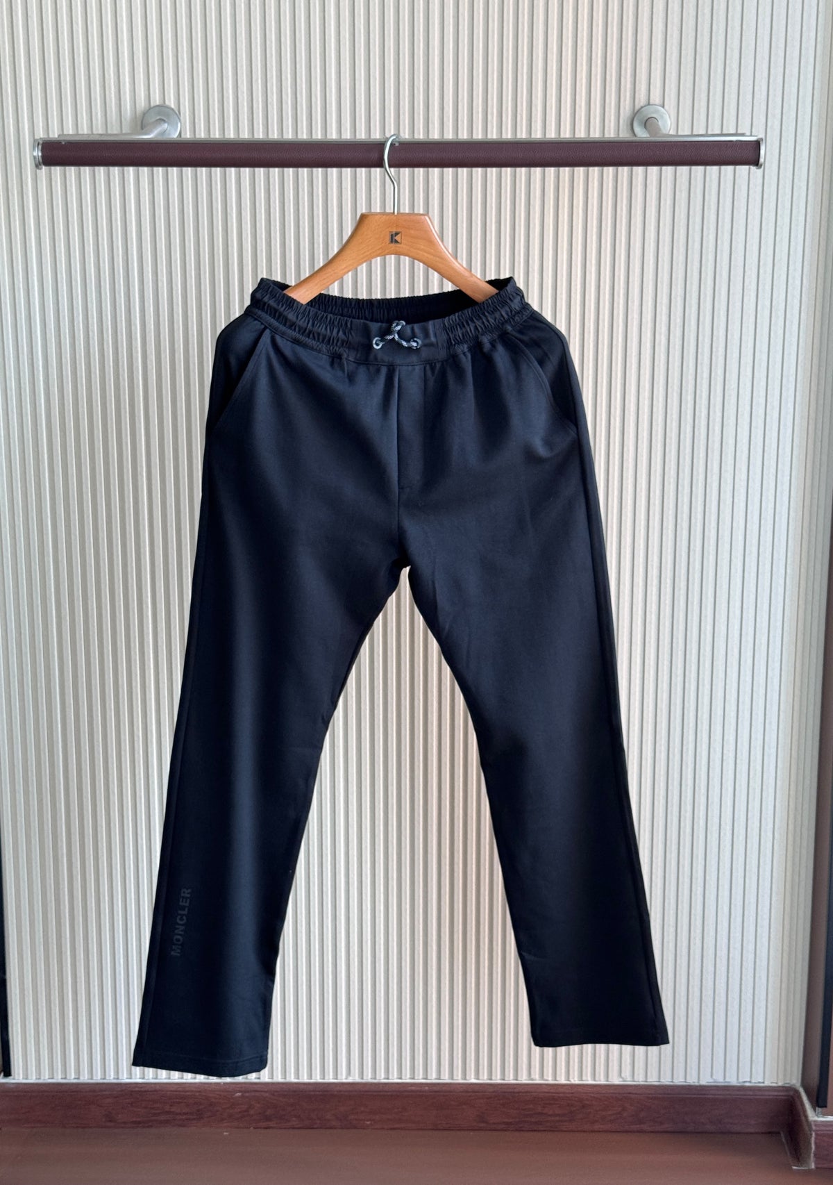 MONCLER Black Zip Hoodie and Trouser Set